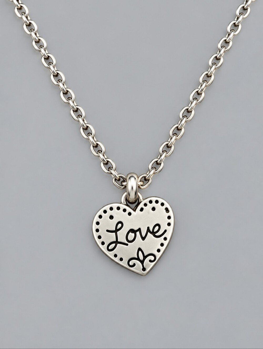 BRIGHTON Dainty Love Heart Pendant Chain Necklace